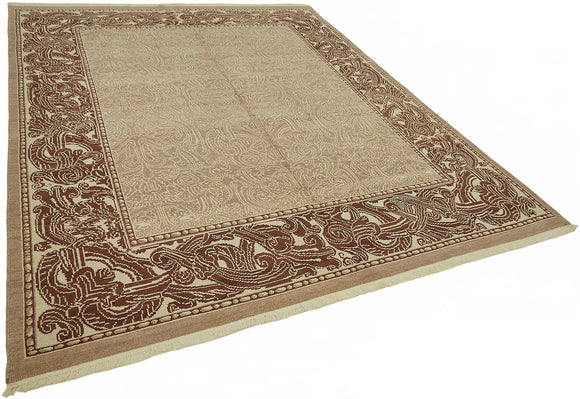 8x10 Hand-Knotted Wool Oushak Rug - 49164