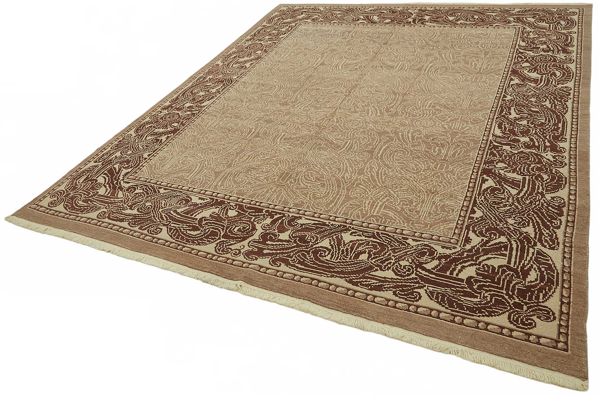 8x10 Hand-Knotted Wool Oushak Rug - 49164