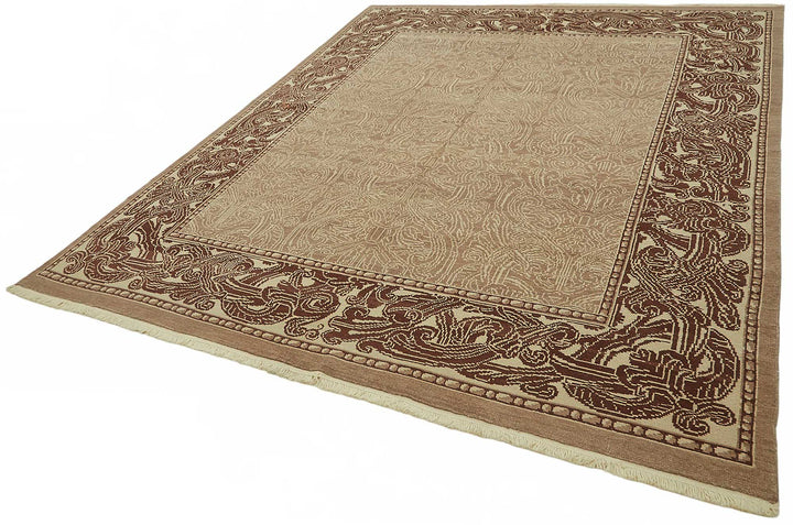 8x10 Hand-Knotted Wool Oushak Rug - 49164