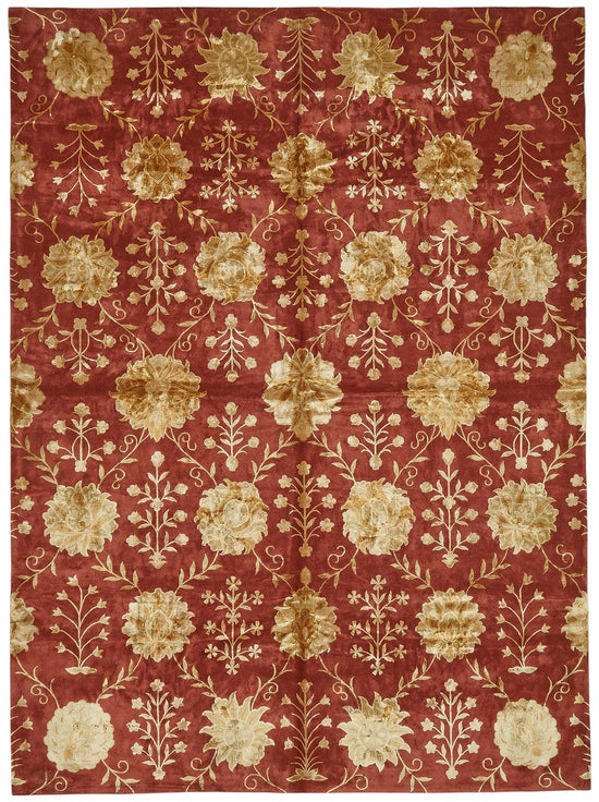9x12 Hand-Knotted Wool Oushak Rug - 49165