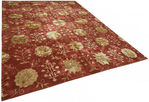 9x12 Hand-Knotted Wool Oushak Rug - 49165