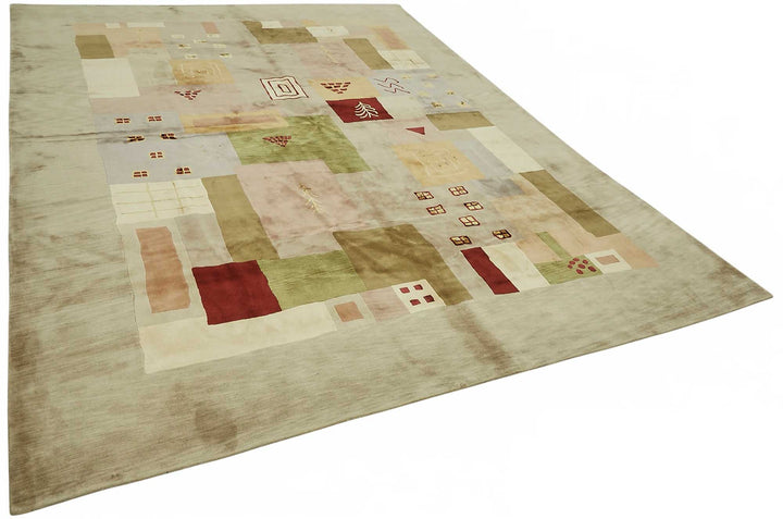 9x12 Hand-Knotted Wool Oushak Rug - 49168