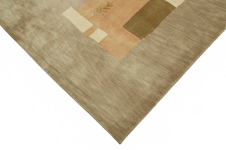 9x12 Hand-Knotted Wool Oushak Rug - 49168