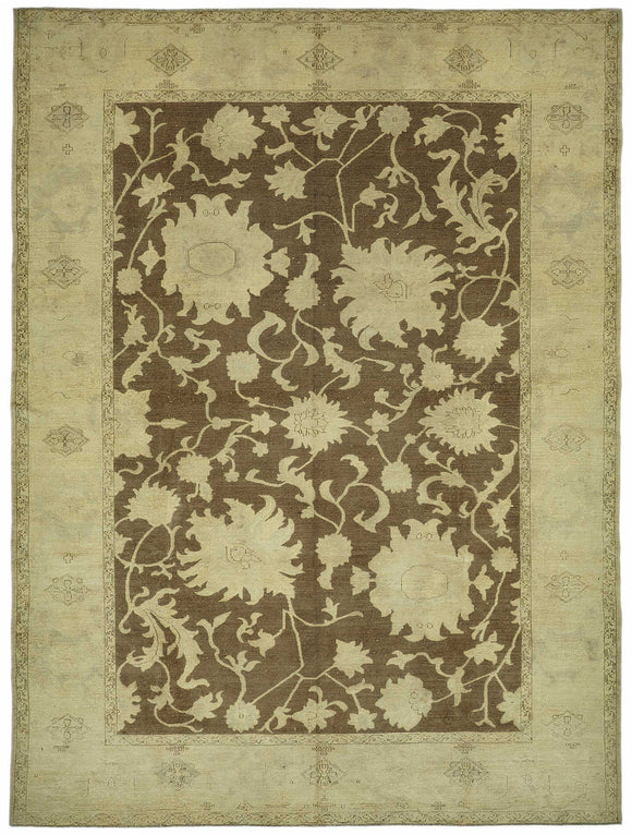 9x12 Hand-Knotted Wool Oushak Rug - 49173