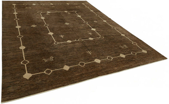 9x12 Hand-Knotted Wool Oushak Rug - 49185