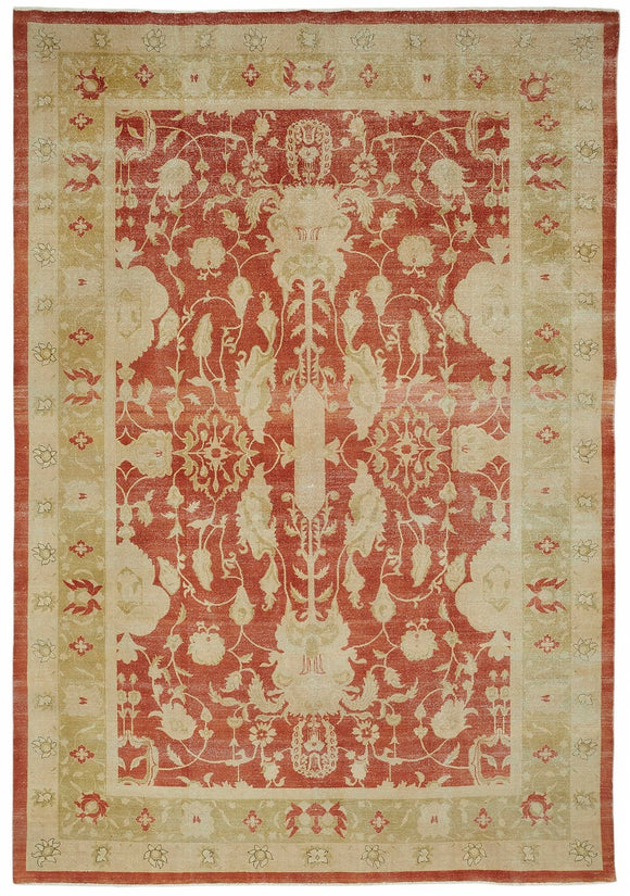 10x14 Hand-Knotted Wool Oushak Rug - 49188