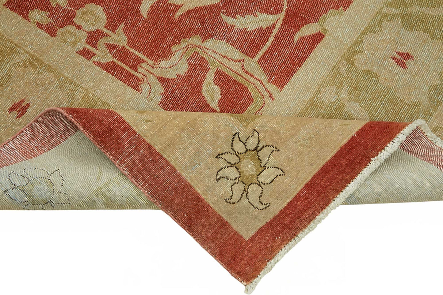 10x14 Hand-Knotted Wool Oushak Rug - 49188