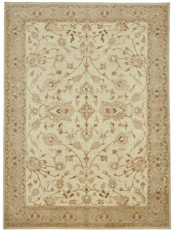 9x12 Hand-Knotted Wool Oushak Rug - 49192