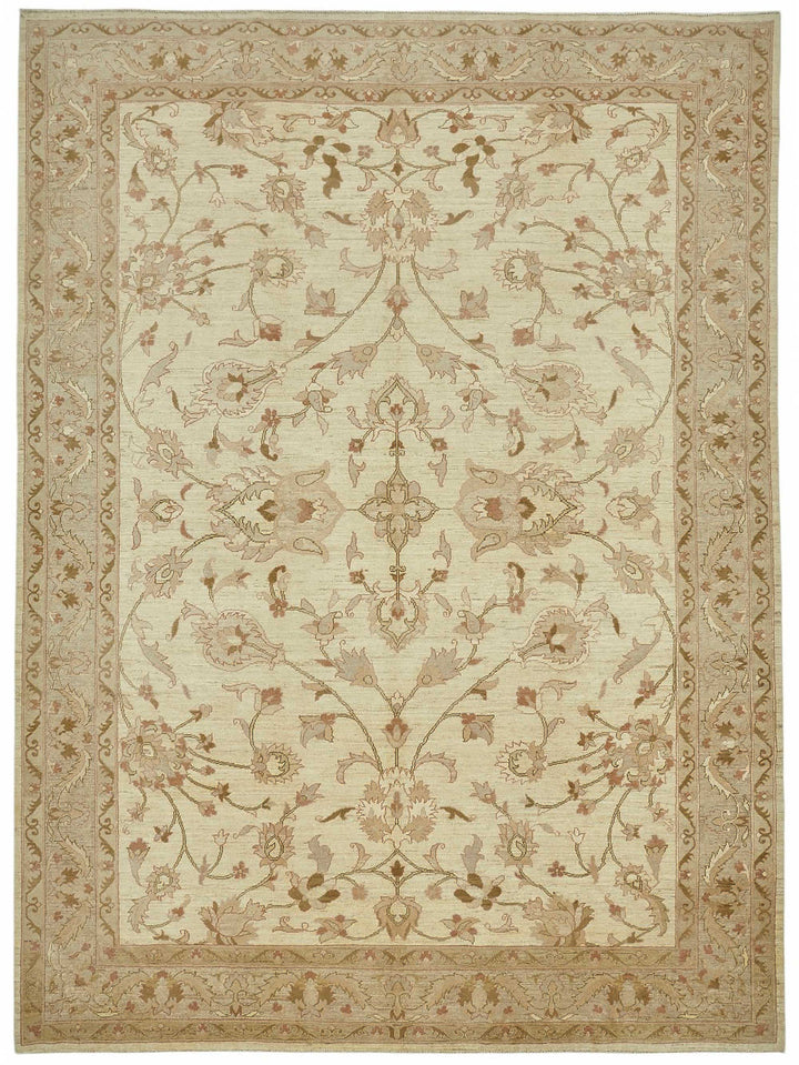 9x12 Hand-Knotted Wool Oushak Rug - 49192