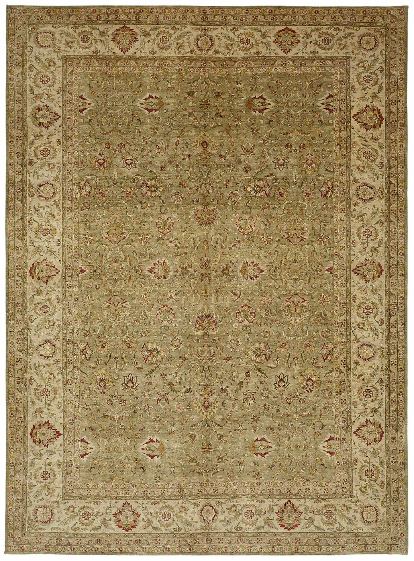 10x13 Hand-Knotted Wool Oushak Rug - 49197