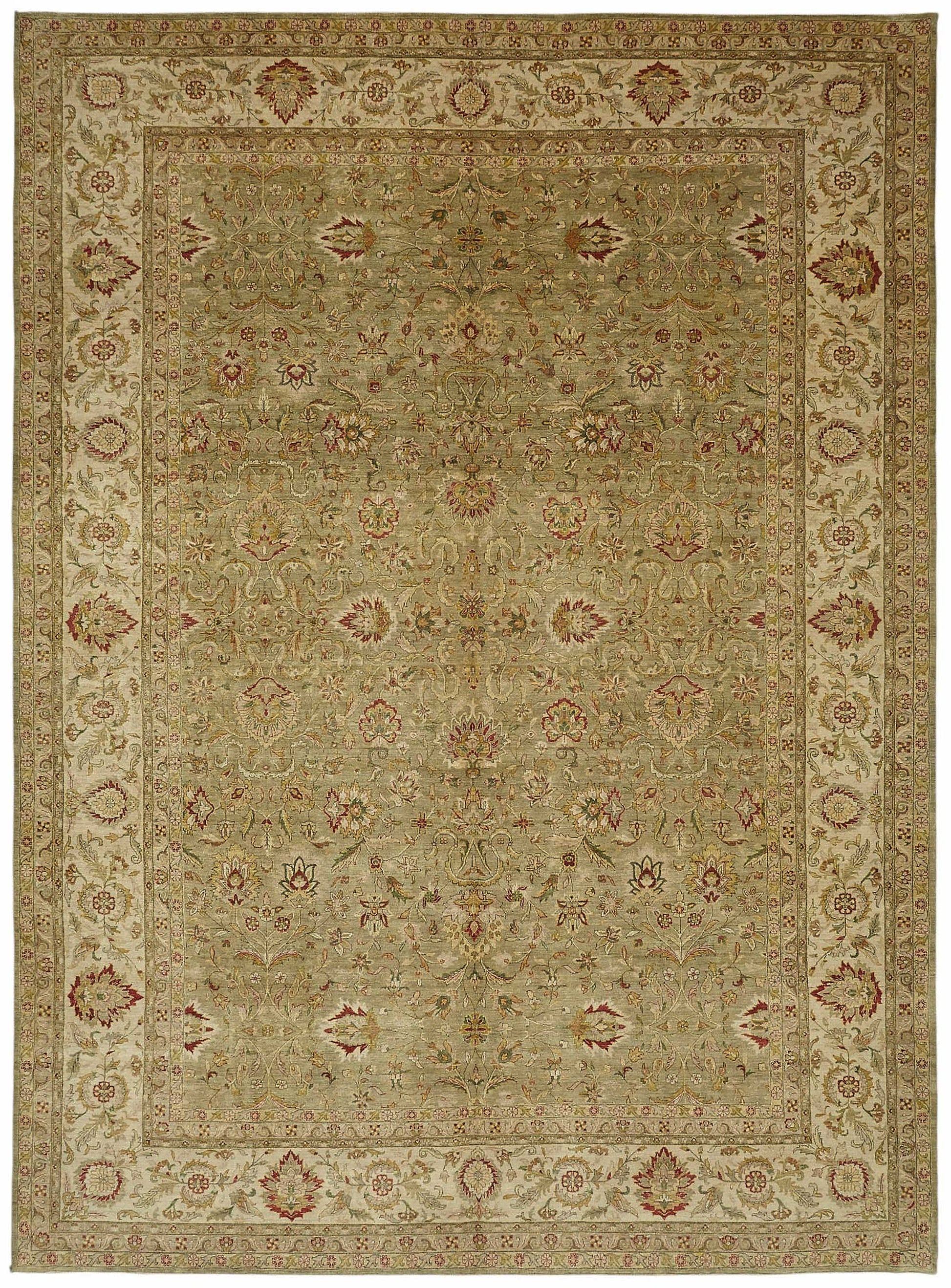 10x13 Hand-Knotted Wool Oushak Rug - 49197
