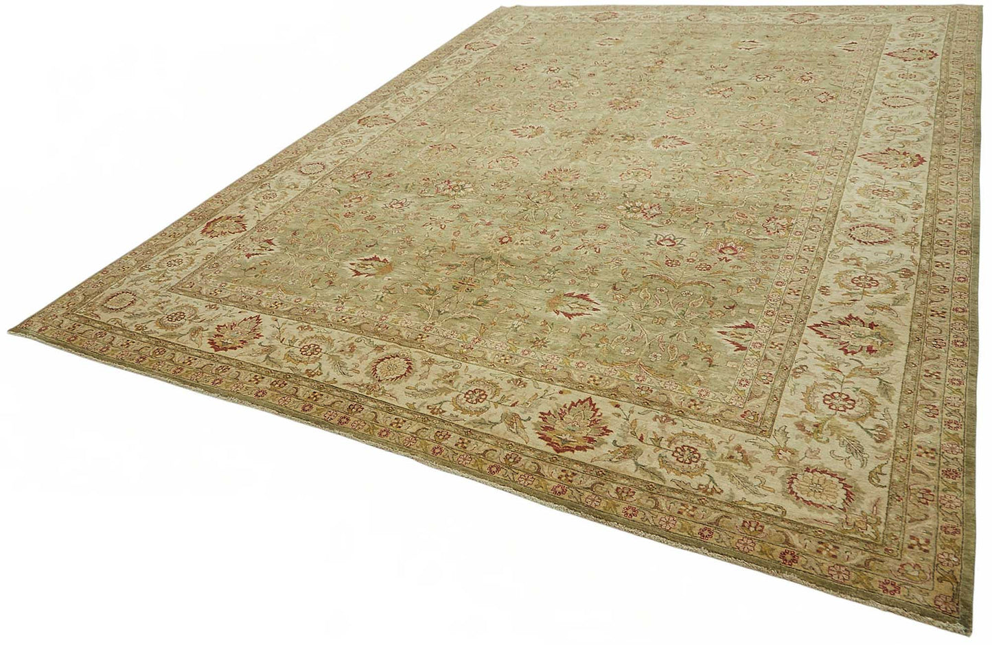 10x13 Hand-Knotted Wool Oushak Rug - 49197