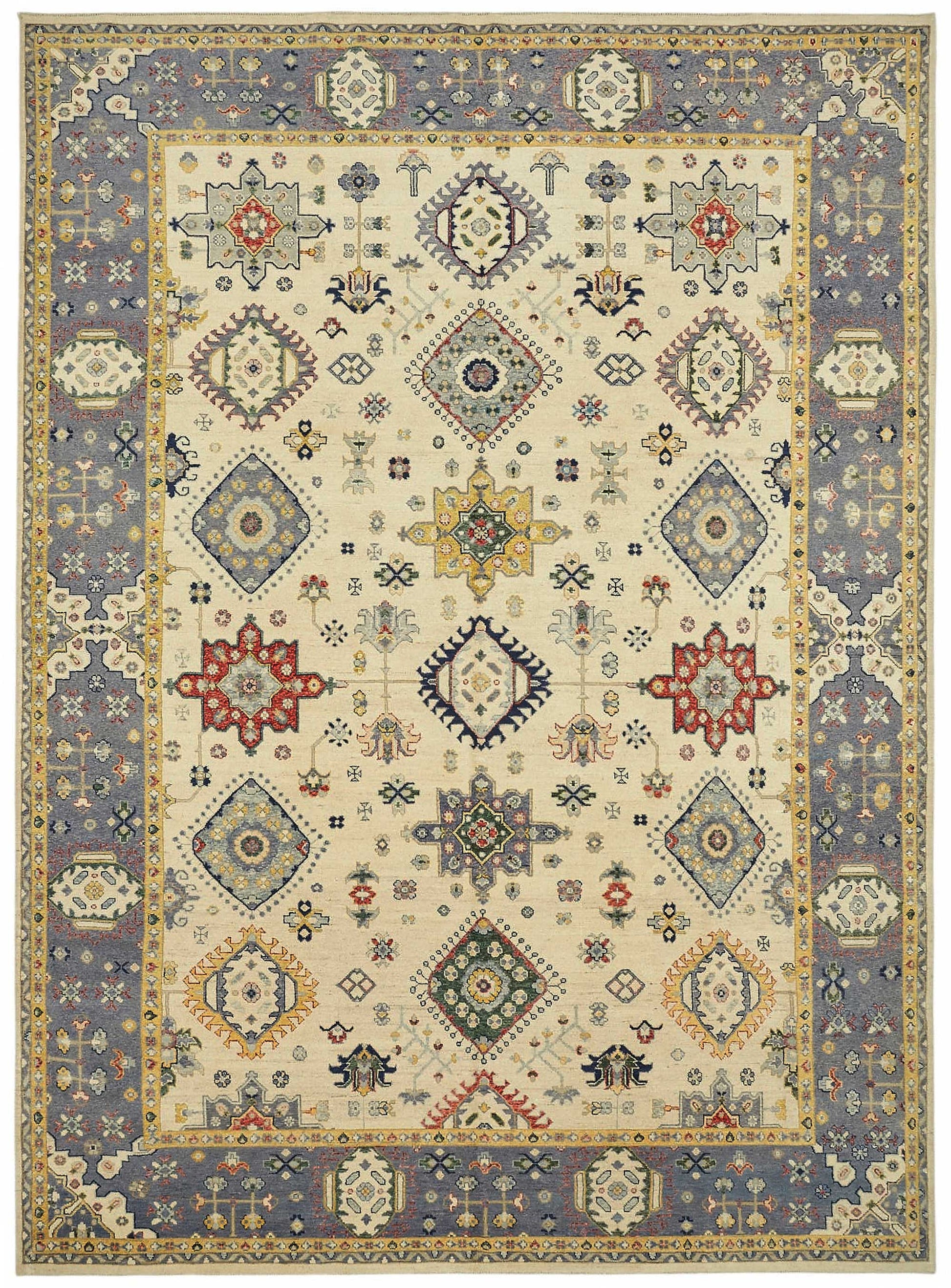 10x13 Hand-Knotted Wool Oushak Rug - 49198
