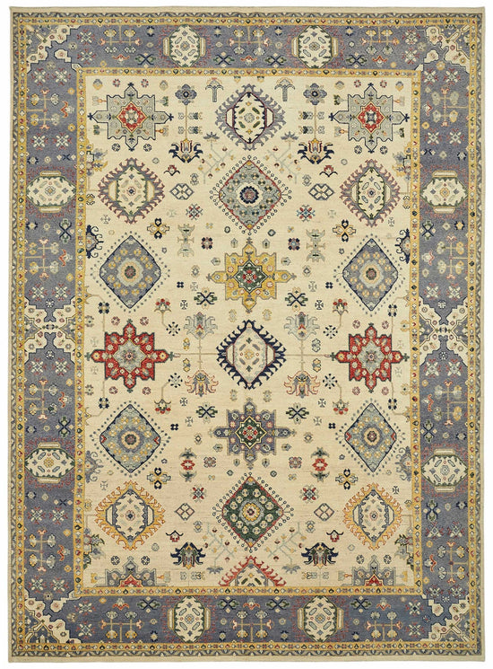 10x13 Hand-Knotted Wool Oushak Rug - 49198