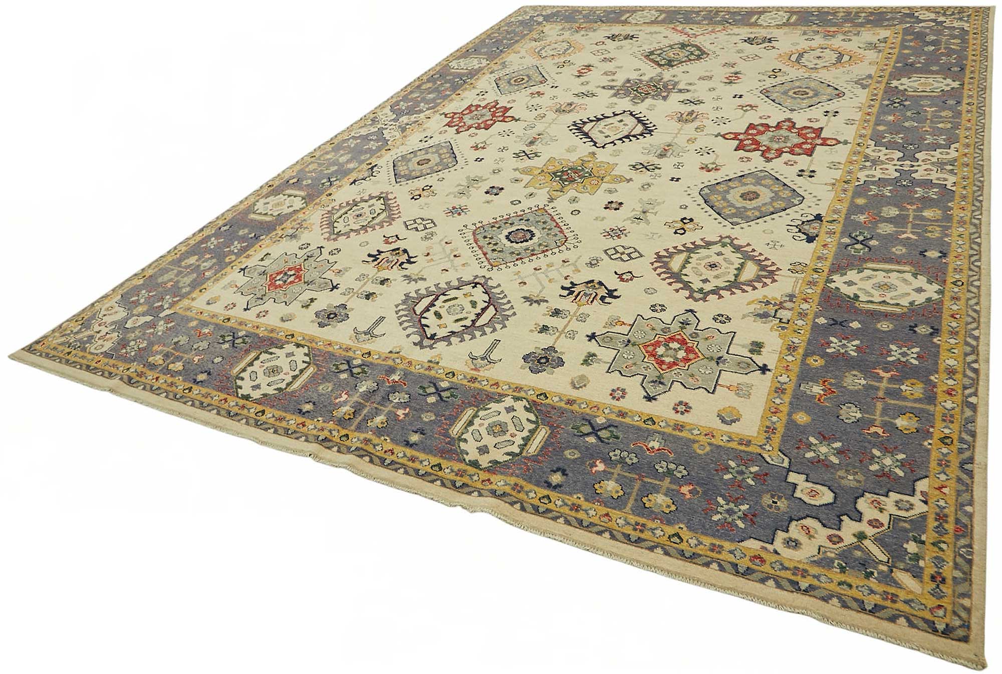 10x13 Hand-Knotted Wool Oushak Rug - 49198