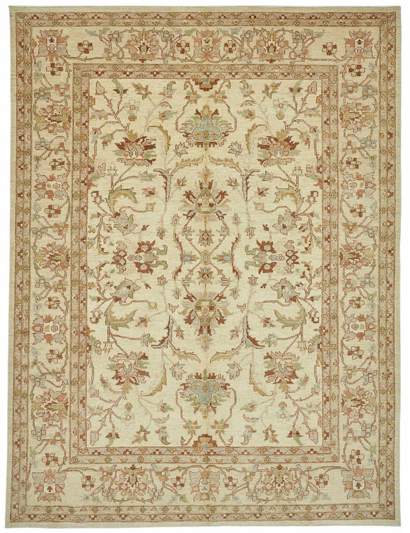 9x12 Hand-Knotted Wool Oushak Rug - 49200