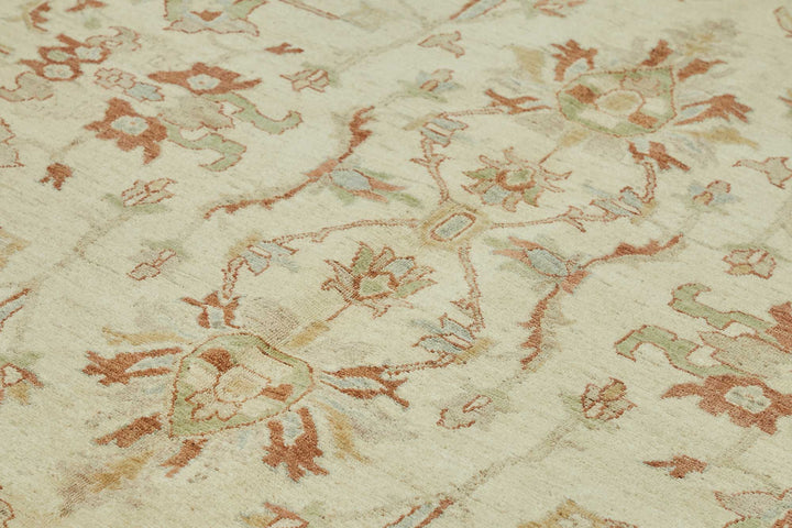 9x12 Hand-Knotted Wool Oushak Rug - 49200