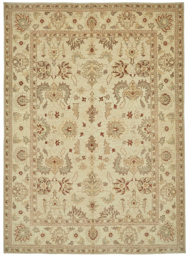 9x12 Hand-Knotted Wool Oushak Rug - 49202
