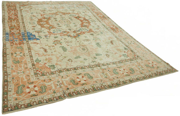 9x13 Hand-Knotted Wool Oushak Rug - 49203