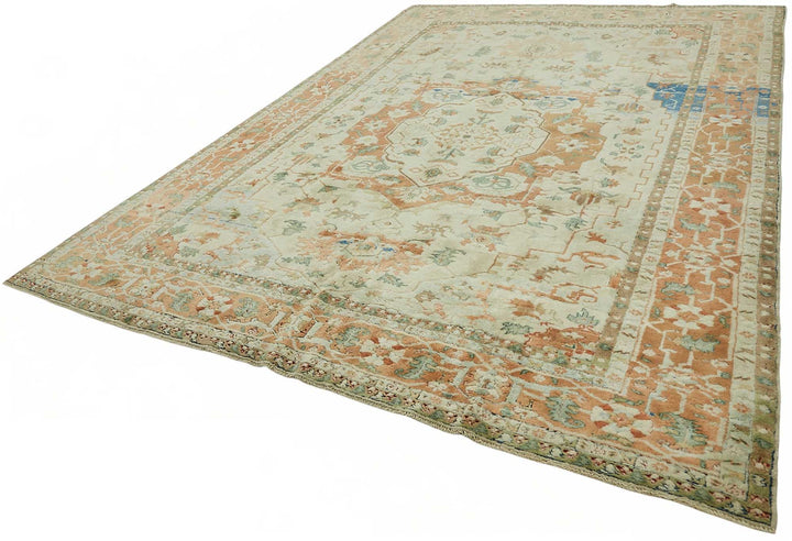 9x13 Hand-Knotted Wool Oushak Rug - 49203