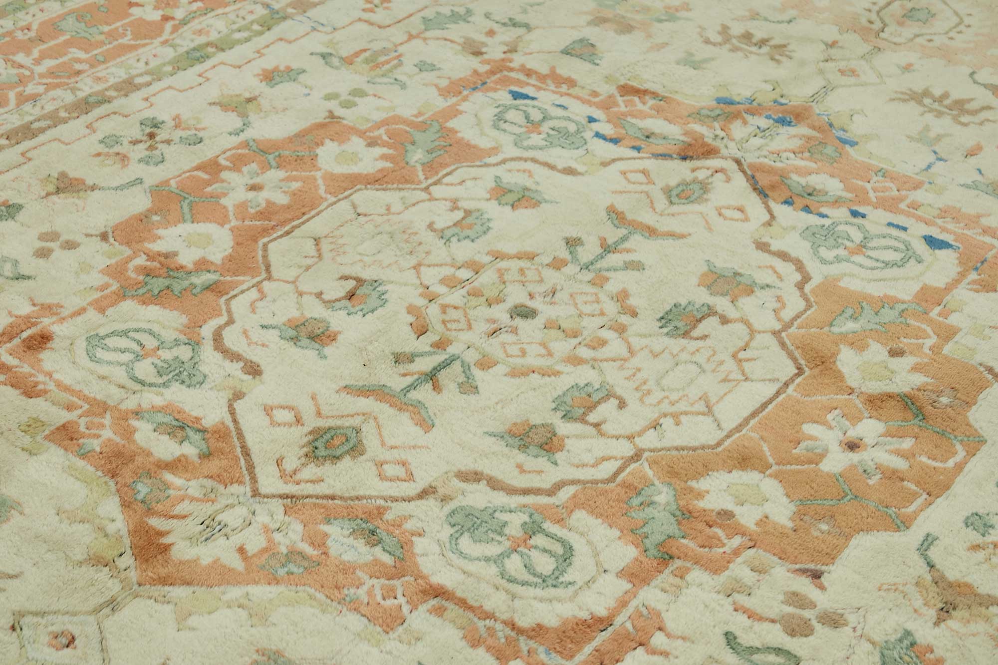 9x13 Hand-Knotted Wool Oushak Rug - 49203