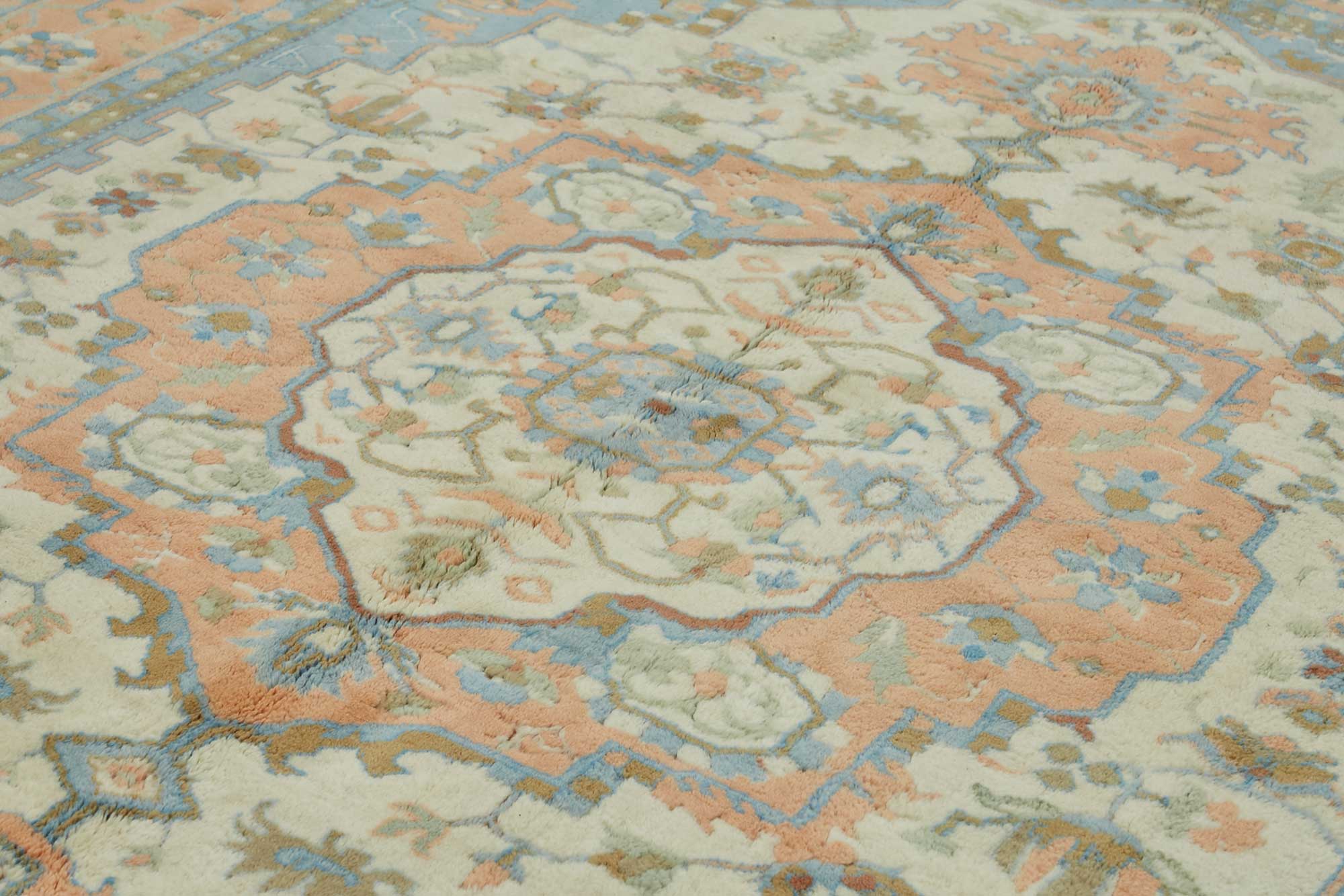 9x11 Hand-Knotted Wool Oushak Rug - 49204