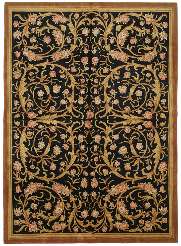 9x12 Hand-Knotted Wool Oushak Rug - 49207