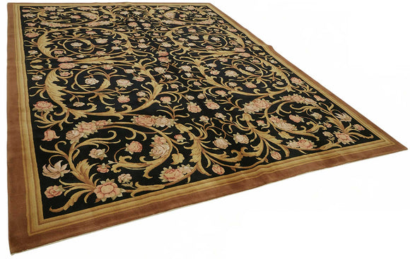 9x12 Hand-Knotted Wool Oushak Rug - 49207