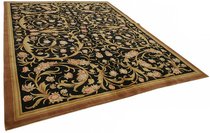 9x12 Hand-Knotted Wool Oushak Rug - 49207