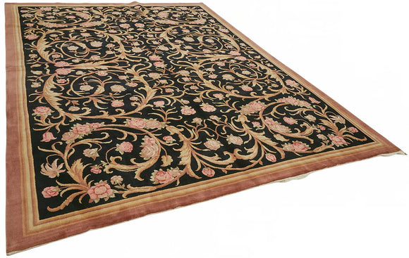 9x12 Hand-Knotted Wool Oushak Rug - 49209