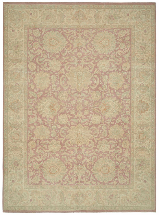 10x13 Hand-Knotted Wool Oushak Rug - 49213