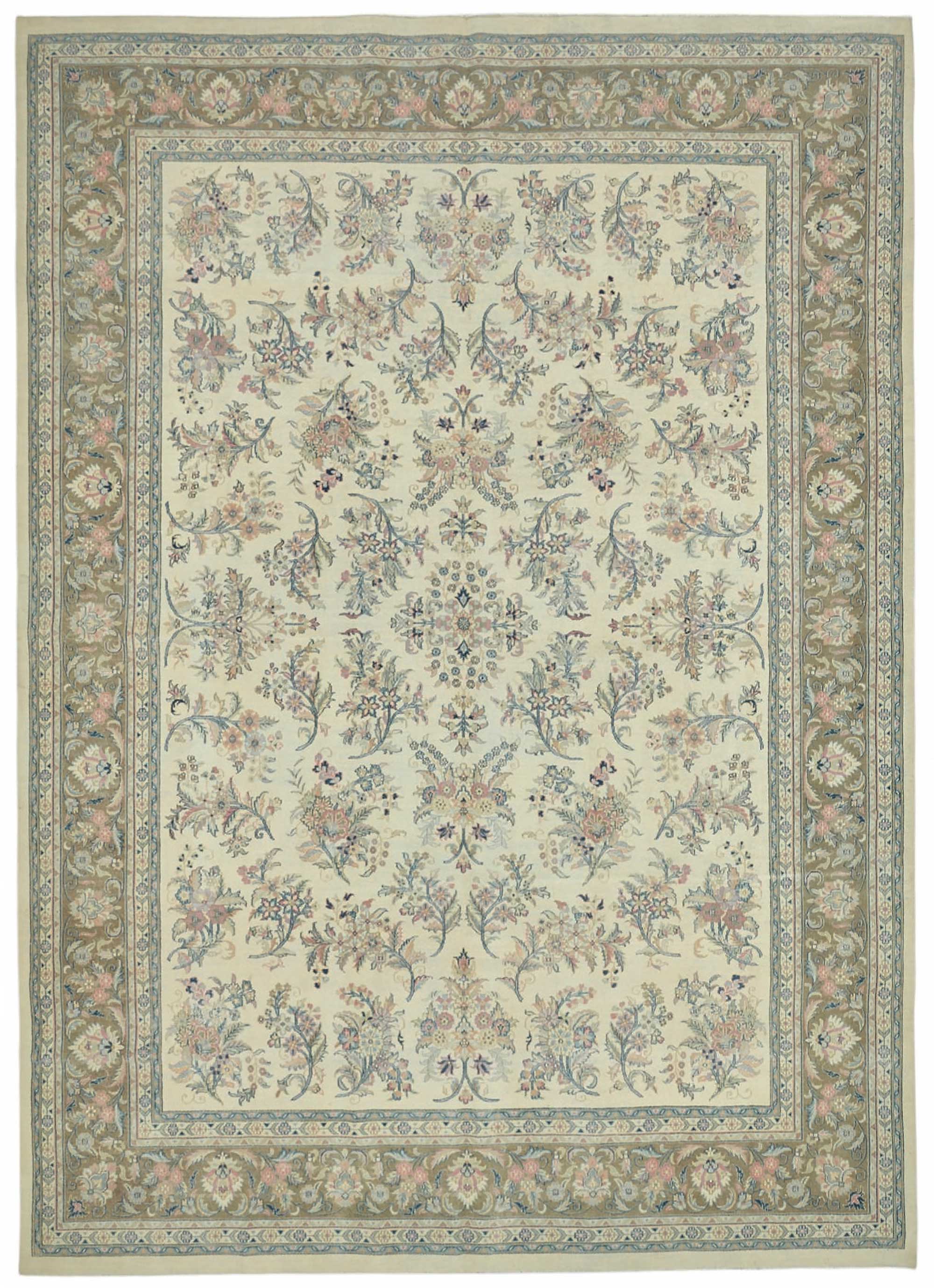 10x14 Beige Vintage Large Area Rug - 49215