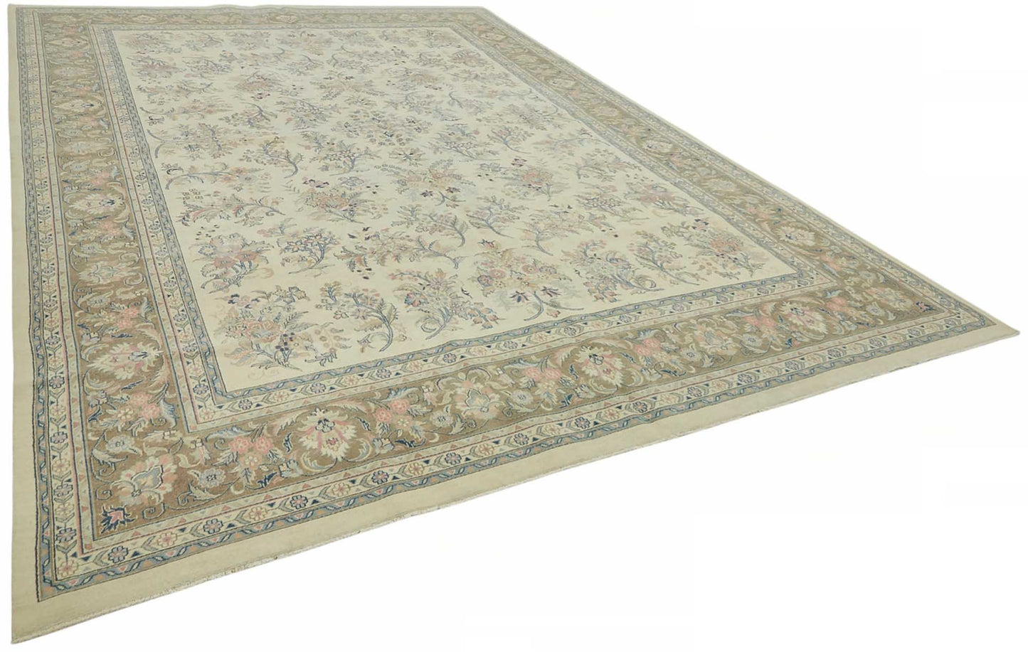 10x14 Beige Vintage Large Area Rug - 49215