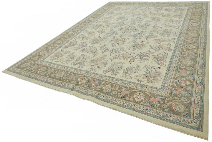 10x14 Beige Vintage Large Area Rug - 49215
