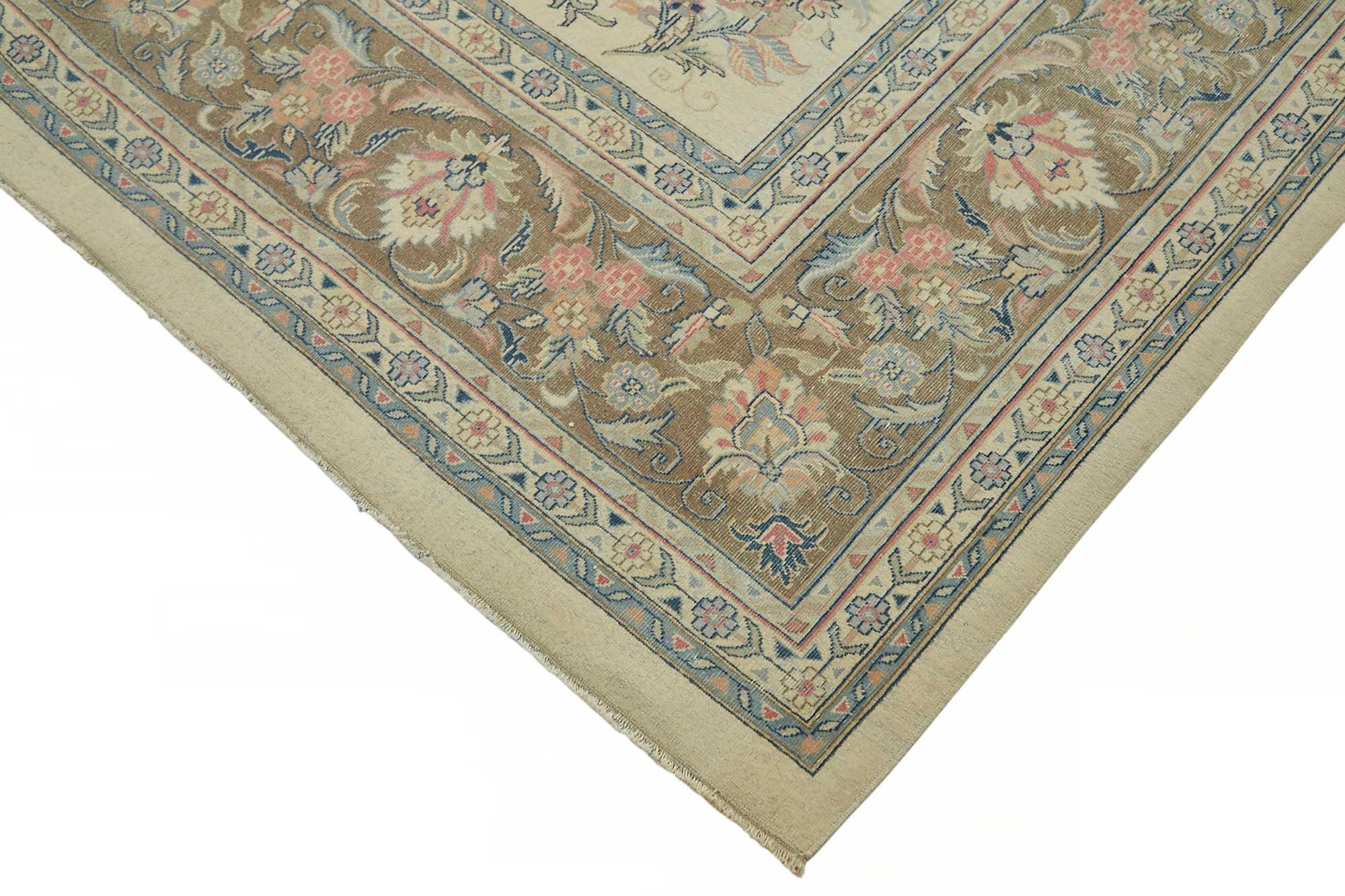 10x14 Beige Vintage Large Area Rug - 49215
