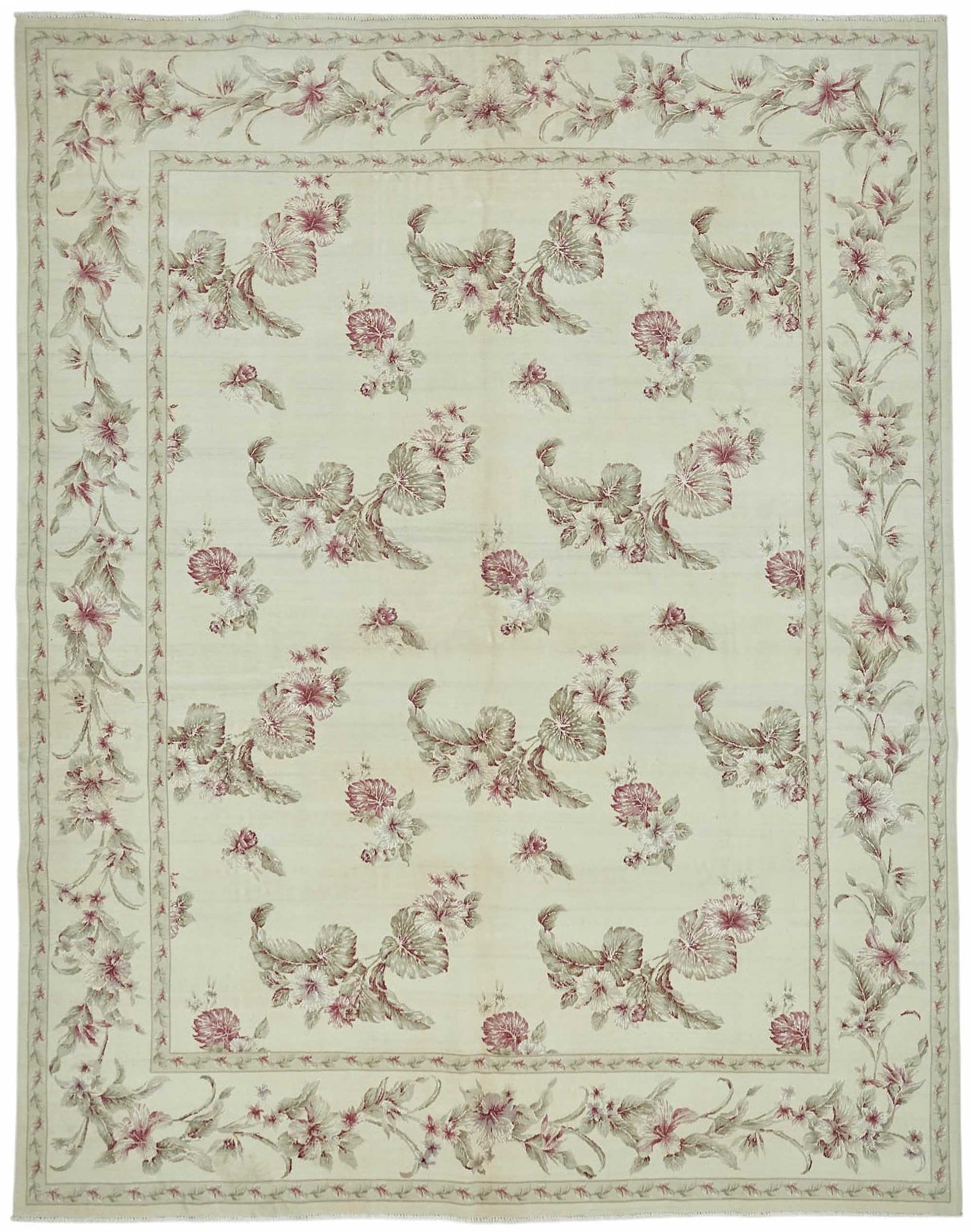 8x10 Beige Vintage Large Area Rug - 49218