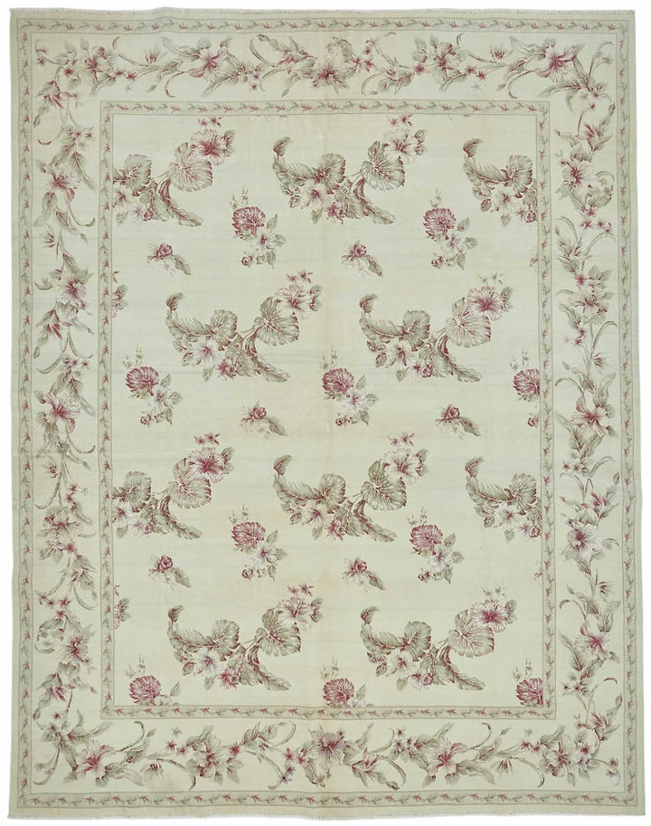 8x10 Beige Vintage Large Area Rug - 49218