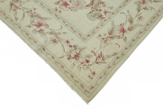 8x10 Beige Vintage Large Area Rug - 49218