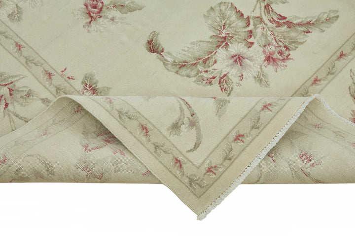 8x10 Beige Vintage Large Area Rug - 49218