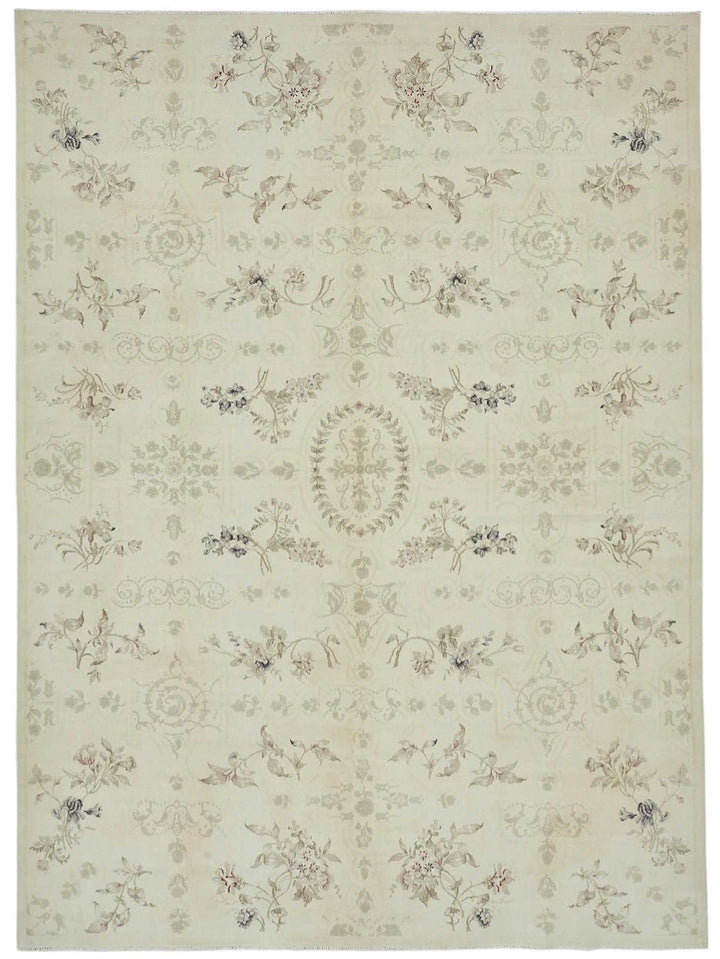 8x12 Beige Vintage Large Area Rug - 49219