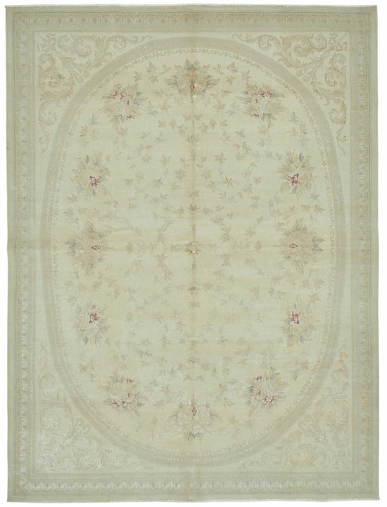 8x11 Beige Vintage Large Area Rug - 49220
