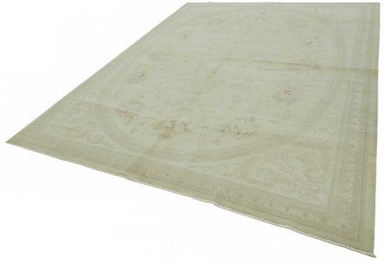 8x11 Beige Vintage Large Area Rug - 49220