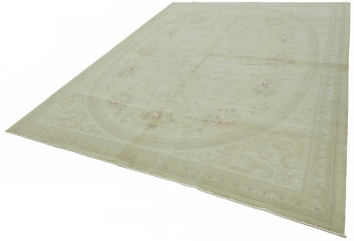 8x11 Beige Vintage Large Area Rug - 49220