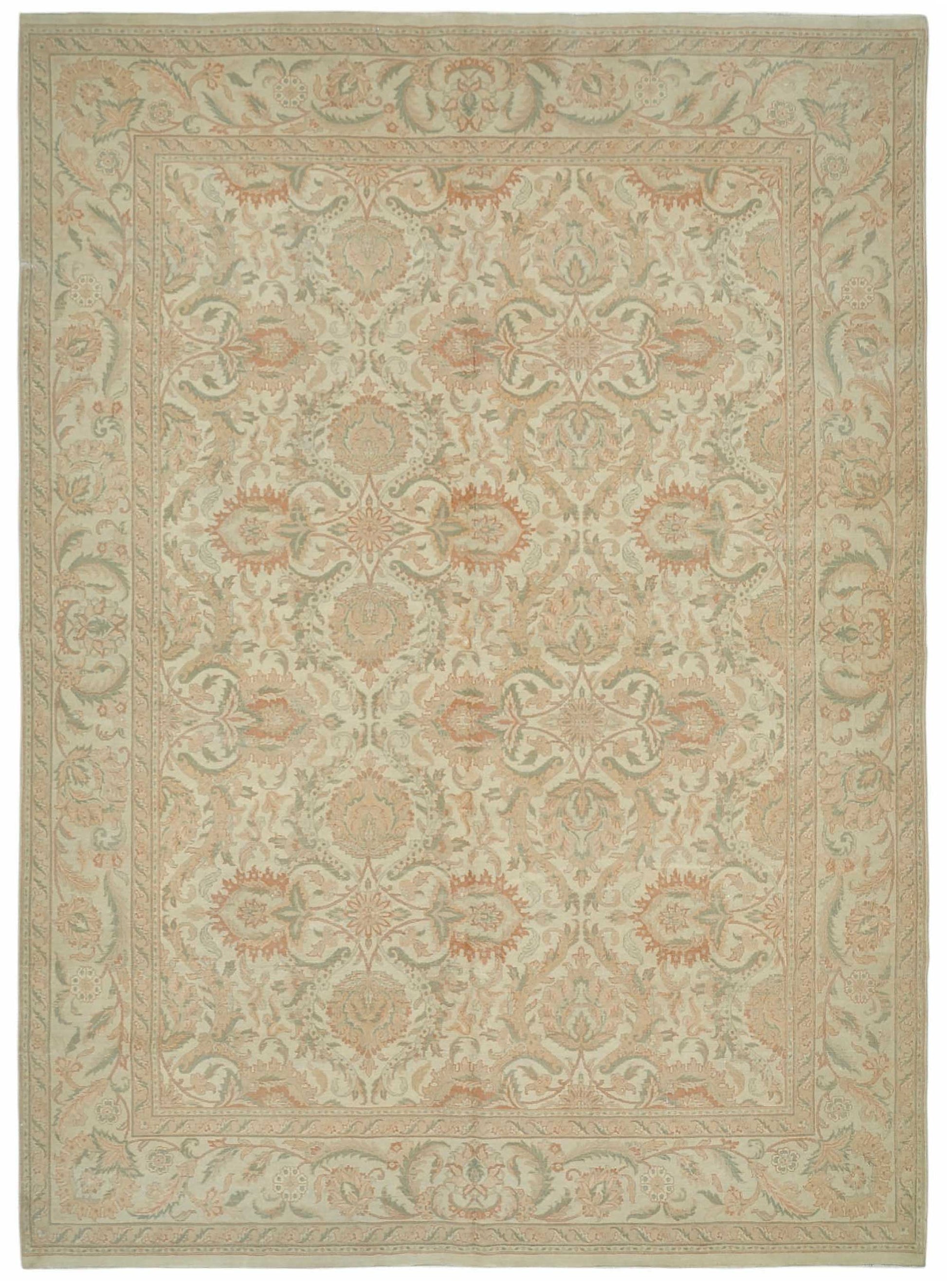 10x14 Beige Vintage Large Area Rug - 49221