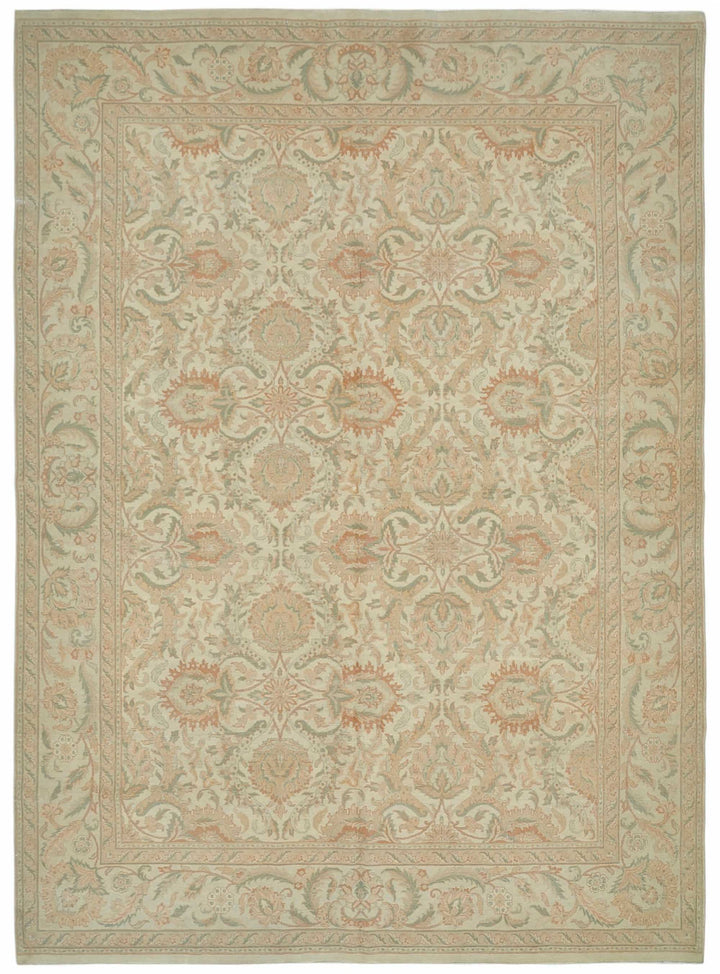 10x14 Beige Vintage Large Area Rug - 49221