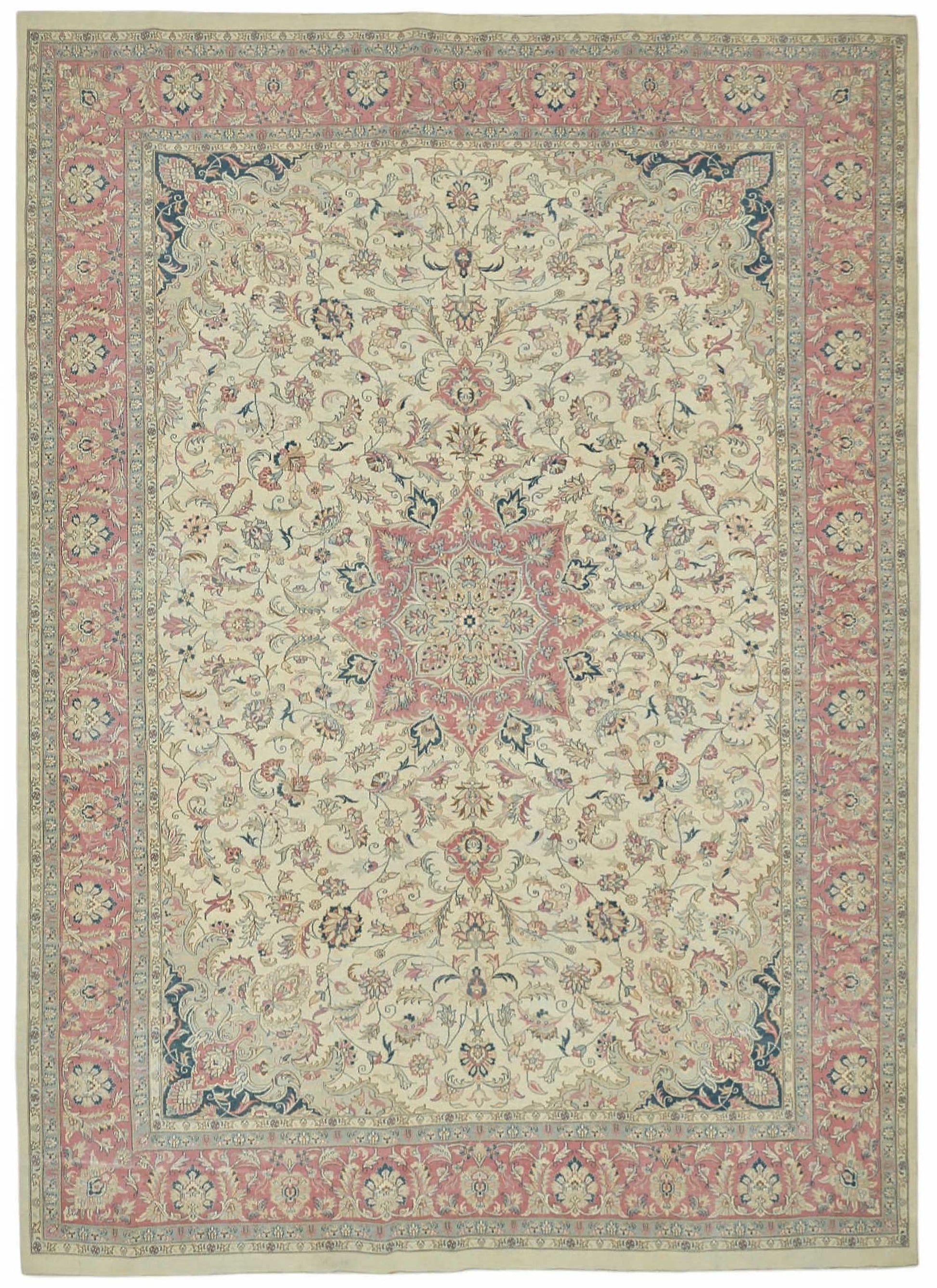 10x14 Beige Vintage Large Area Rug - 49222
