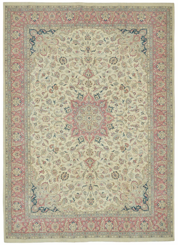 10x14 Beige Vintage Large Area Rug - 49222