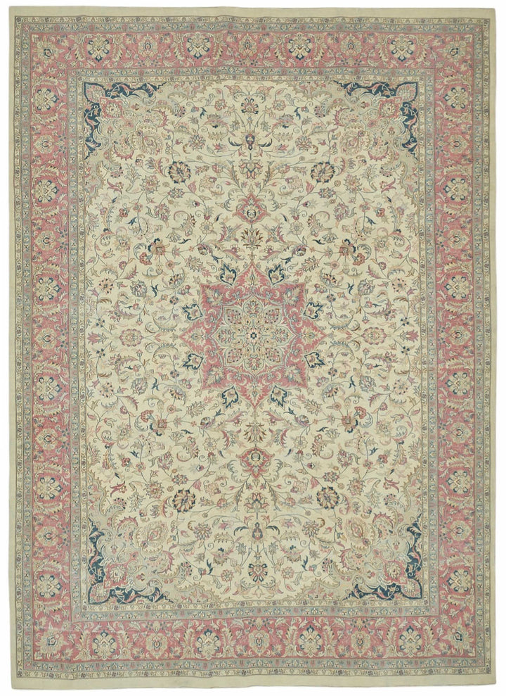 10x14 Beige Vintage Large Area Rug - 49222