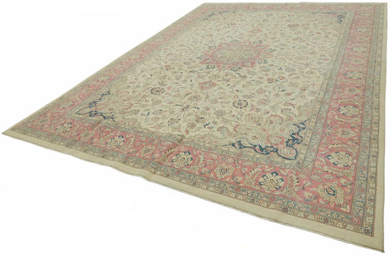 10x14 Beige Vintage Large Area Rug - 49222
