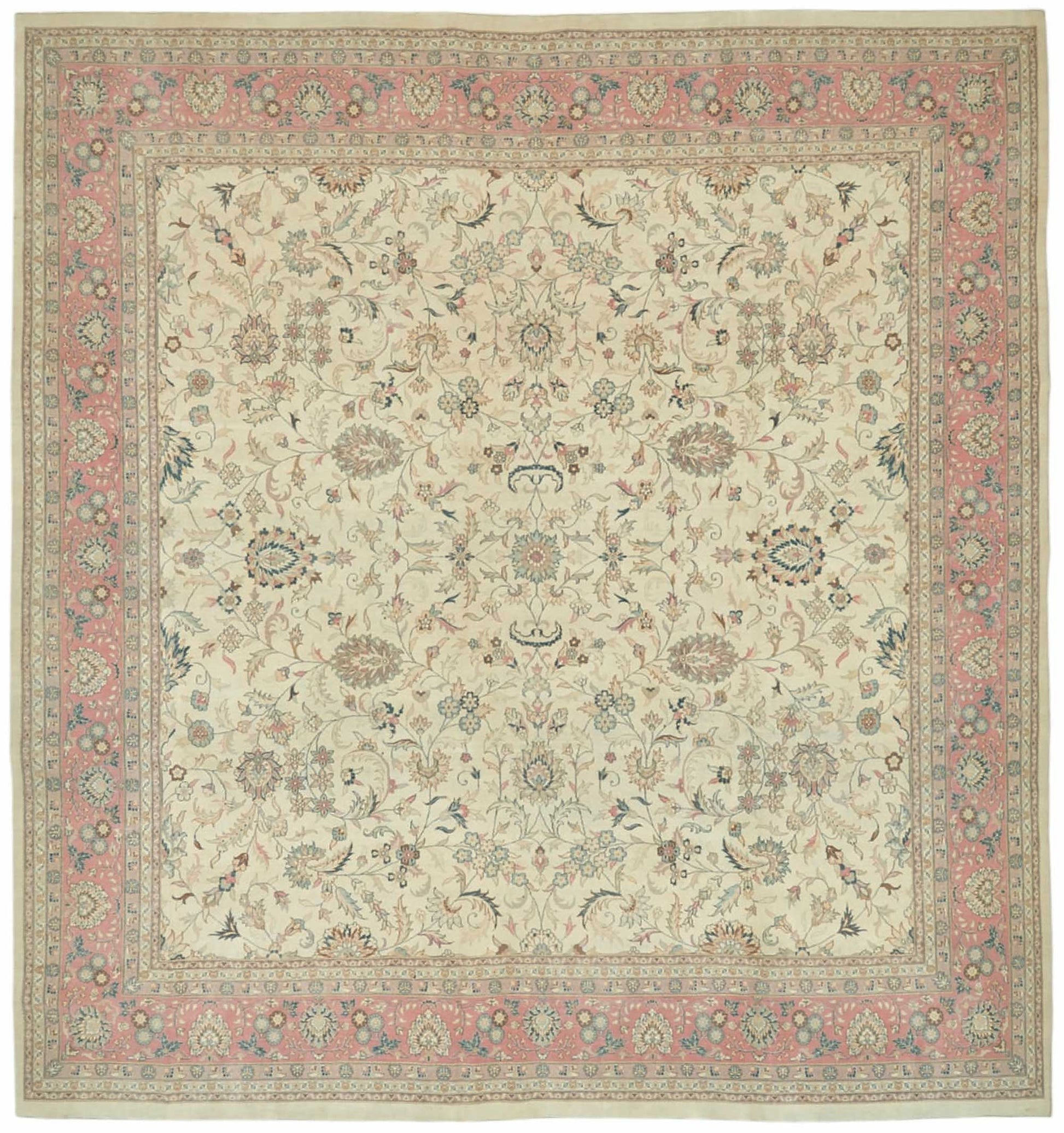 12x12 Beige Vintage Large Area Rug - 49223